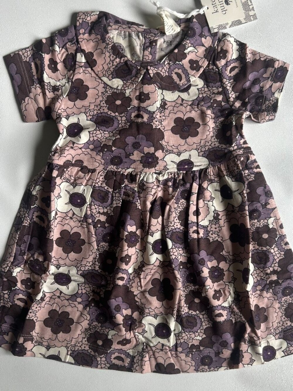NWT Kate Quinn 12-18M Spooky Floral Dress Modal Halloween Fall Purple